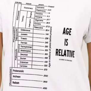 Leeftijd is relatief (geologische Humor) T-shirt