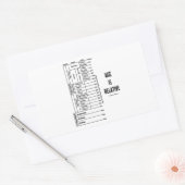 Leeftijd is relatief (geologische tijdgrafiek) rechthoekige sticker (Envelop)