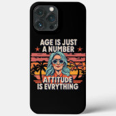 Leeftijd is slechts een getal, retro oudere vrouw Case-Mate iPhone case (Achterkant)