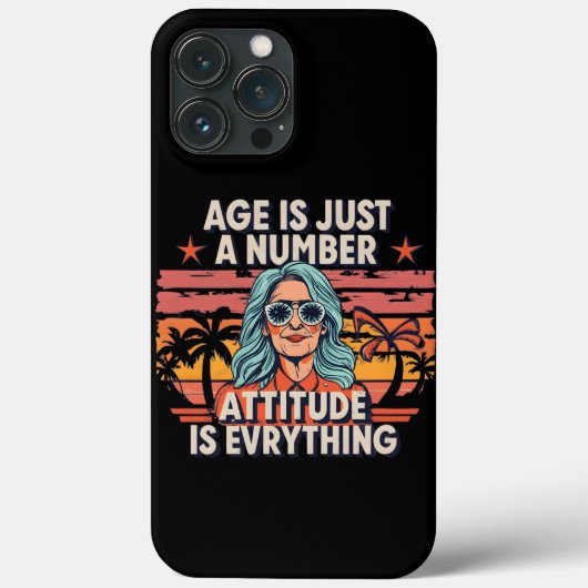 Leeftijd is slechts een getal, retro oudere vrouw Case-Mate iPhone case (Achterkant)