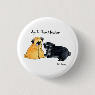 Leeftijd is slechts een getal ronde button 3,2 cm