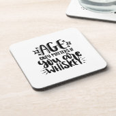 Leeftijd is slechts van belang als u Whisky Funny Bier Onderzetter (Linkerzijde)
