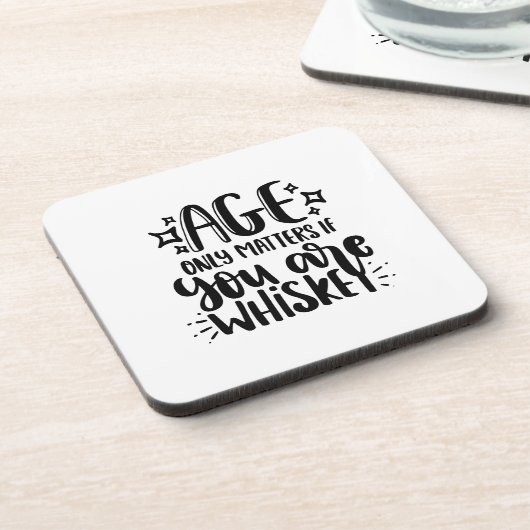 Leeftijd is slechts van belang als u Whisky Funny Bier Onderzetter (Linkerzijde)