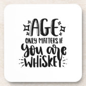Leeftijd is slechts van belang als u Whisky Funny Bier Onderzetter (Voorkant)