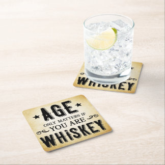 Leeftijd maakt slechts uit als u Whiskey Paper Ond Kartonnen Onderzetters