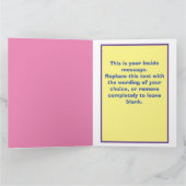 Leeftijd, naam en datum op een 18e verjaardag kaart (Binnen)