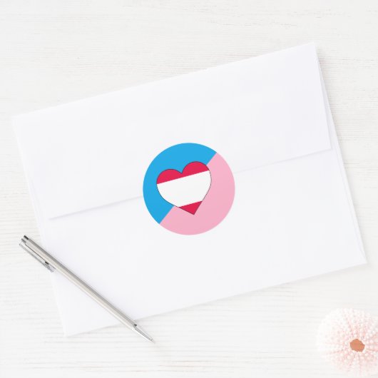 Leeftijd Pride Flag Ronde Sticker (Envelop)