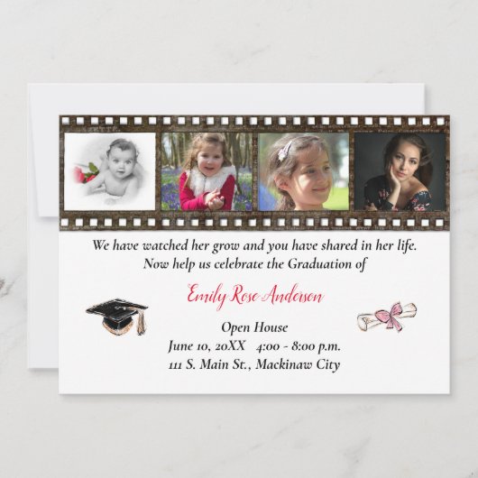 Leeftijd Progressie Foto Afstuderen Open House Kaart (Voorkant)