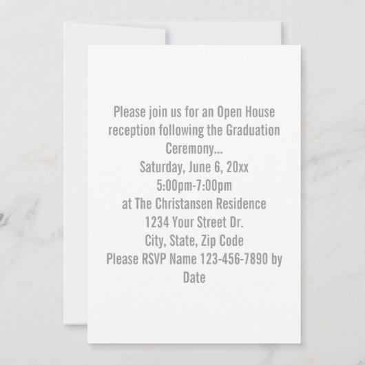 Leeftijd Progressie Foto Modern Afstuderen Kaart (Achterkant)