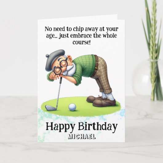 ** Leeftijd Senior AP94 Golfer Verjaardag Kaart (Voorkant)