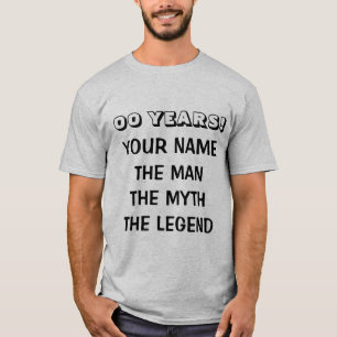Leeftijd specifieke verjaardag T-shirt de man myth