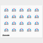 LEEFTIJD SPEEL REGENBOOG RONDE STICKER (Vel)