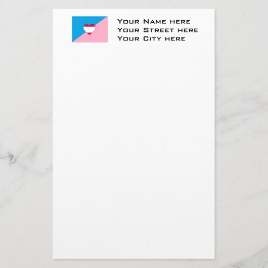 LEEFTIJD SPELEN TROTS VLAG BRIEFPAPIER (Voorkant)
