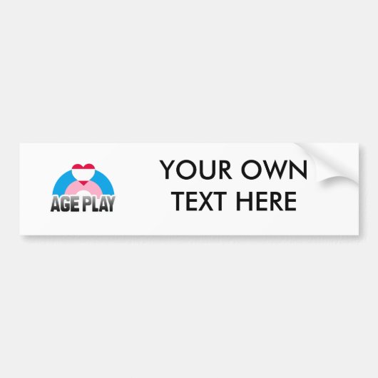 LEEFTIJD SPELLEN REGENBOOG BUMPERSTICKER (Voorkant)