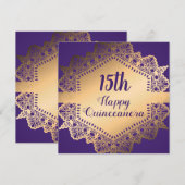 Leeftijd toevoegen | Happy Quinceanera Kaart (Voorkant / Achterkant)