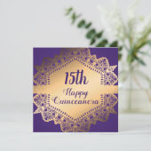 Leeftijd toevoegen | Happy Quinceanera Kaart (Staand voorkant)