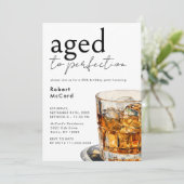 Leeftijd tot in de perfectie gewoon whisky verjaar kaart (Staand voorkant)