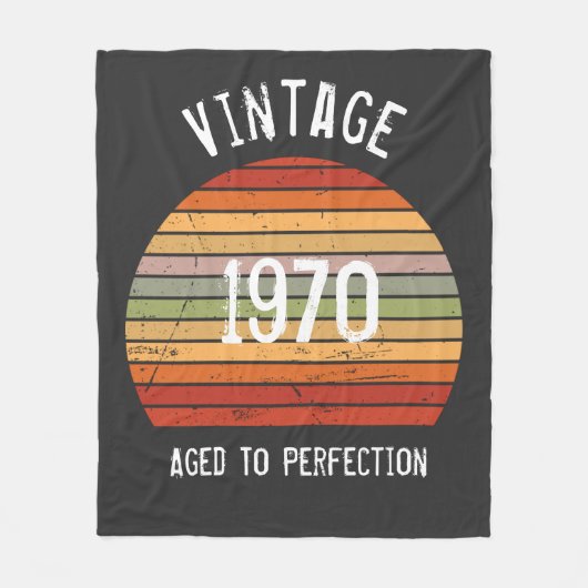  leeftijd tot perfecte geboorte, jaarretro zonsond fleece deken (Voorkant)