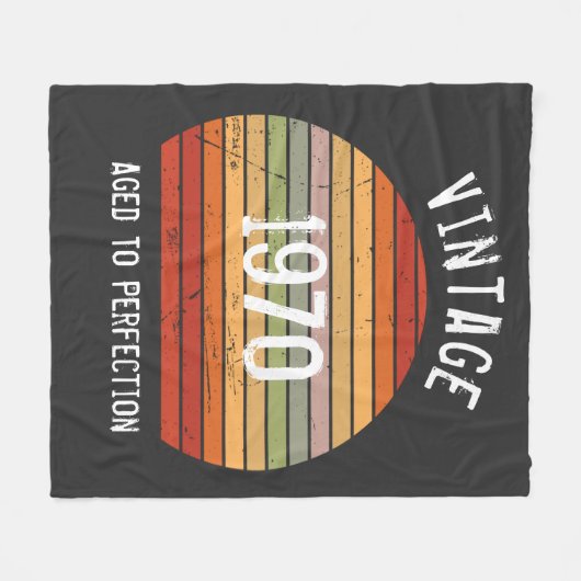  leeftijd tot perfecte geboorte, jaarretro zonsond fleece deken (Voorkant (Horizontaal))