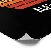 leeftijd tot perfecte geboorte, jaarretro zonsond poster (Hoek)