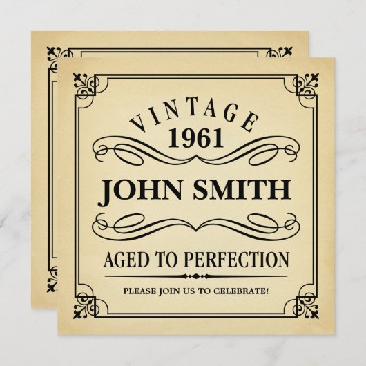 leeftijd tot perfecte zondag uitnodigen kaart (Voorkant / Achterkant)