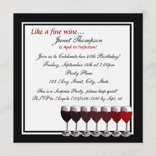 Leeftijd tot Perfectie 40e verjaardag Uitnodigen Kaart