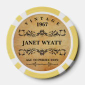 Leeftijd tot perfectie Verjaardag Poker Chips (Achterkant)