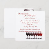 Leeftijd tot perfectie / verjaardagsuitnodiging kaart (Voorkant / Achterkant)