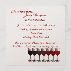 Leeftijd tot perfectie / verjaardagsuitnodiging kaart