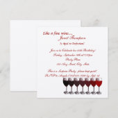 Leeftijd tot perfectie / verjaardagsuitnodiging kaart (Voorkant / Achterkant)