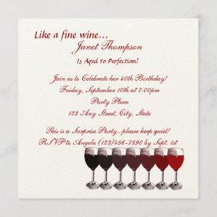 Leeftijd tot perfectie / verjaardagsuitnodiging kaart