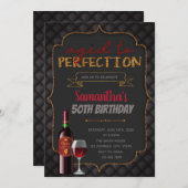 Leeftijd tot perfectie verjaardagsuitnodiging kaart (Voorkant / Achterkant)