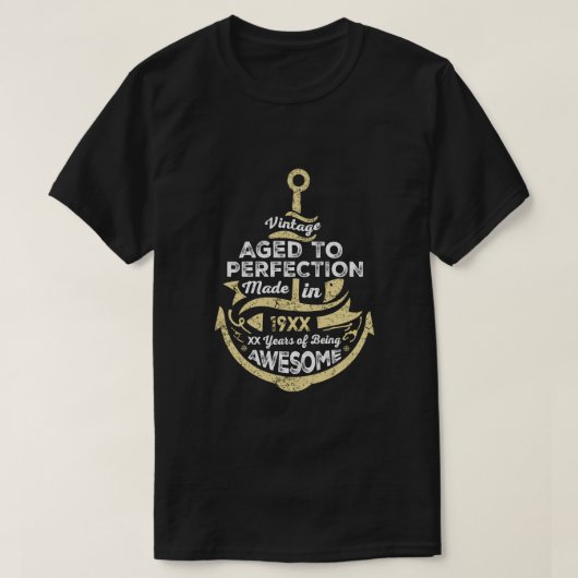 Leeftijd tot perfectie, verstoord elke leeftijd t-shirt (Design voorkant)