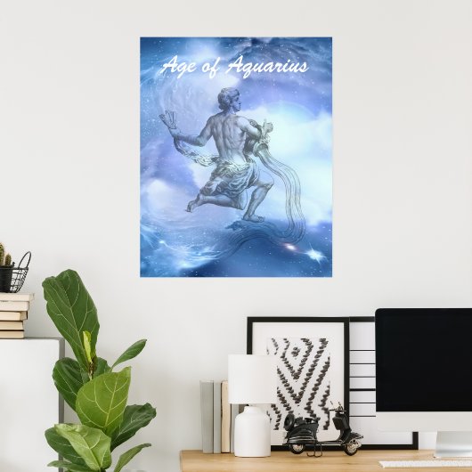 Leeftijd van de dierentuin van Aquarius Poster (Thuiskantoor)
