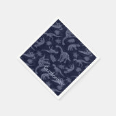 Leeftijd van de dinosauriërs skeleton Pattern Napk Servet (Hoek)