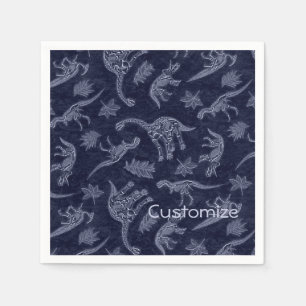 Leeftijd van de dinosauriërs skeleton Pattern Napk Servet