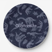 Leeftijd van het skelet van de dinosauriërs papieren bordje (Voorkant)