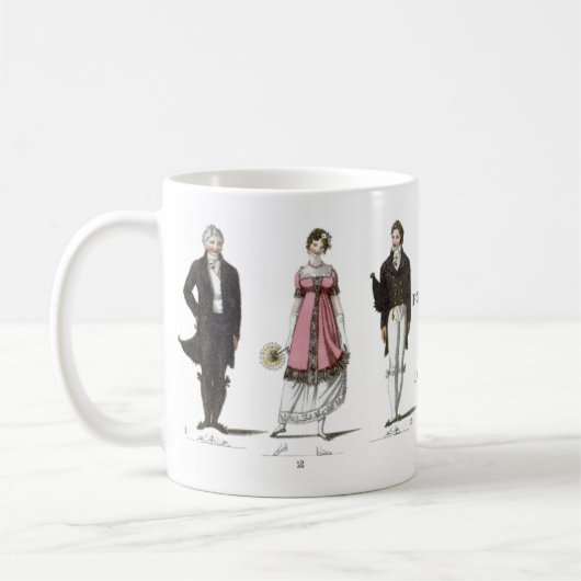 Leeftijd van Jane Austen Contra Dance Contradans Koffiemok (Links)