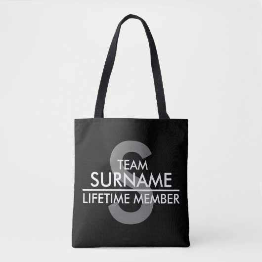 Leeftijd van TEAM (Achternaam) Tote Bag (Voorkant)