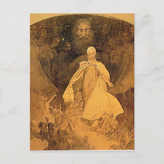 Leeftijd van Wisdom door Alphonse Mucha Briefkaart (Voorkant)