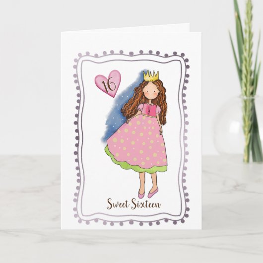 Leeftijd Verjaardag Kaart voor Meisje (Voorkant)