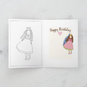 Leeftijd Verjaardag Kaart voor Meisje (Binnen)