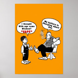 Leeftijd Wisdom Vape Funny Poster