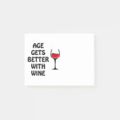 Leeftijd wordt beter met wijn post-it® notes (Voorkant)
