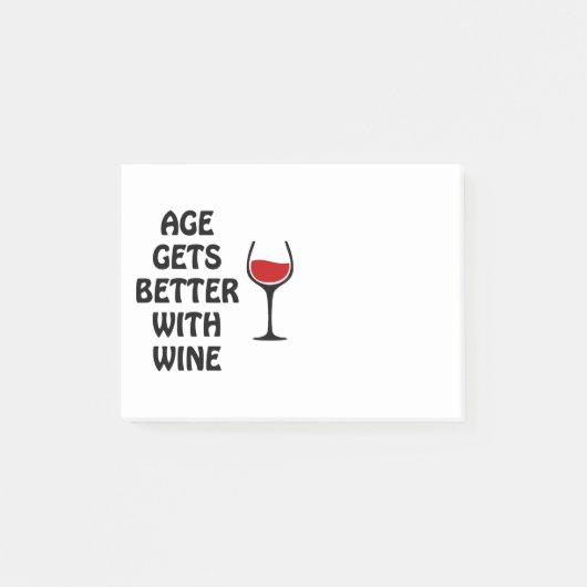 Leeftijd wordt beter met wijn post-it® notes (Voorkant)