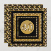 Leeftijdsbestek sjabloon feest feest kaart (Voorkant / Achterkant)