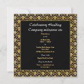 Leeftijdsbestek sjabloon feest feest kaart (Achterkant)