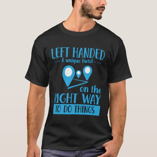 Leeftijdsduur Grappig linkshandig trots links link T-shirt (Voorkant)
