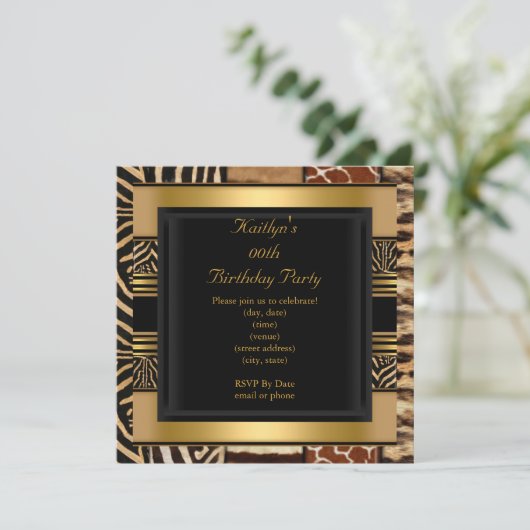 Leeftijdsduur toevoegen Wilde exotische gemengde d Kaart (Staand voorkant)