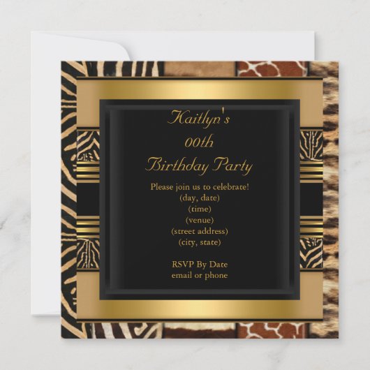 Leeftijdsduur toevoegen Wilde exotische gemengde d Kaart (Voorkant)